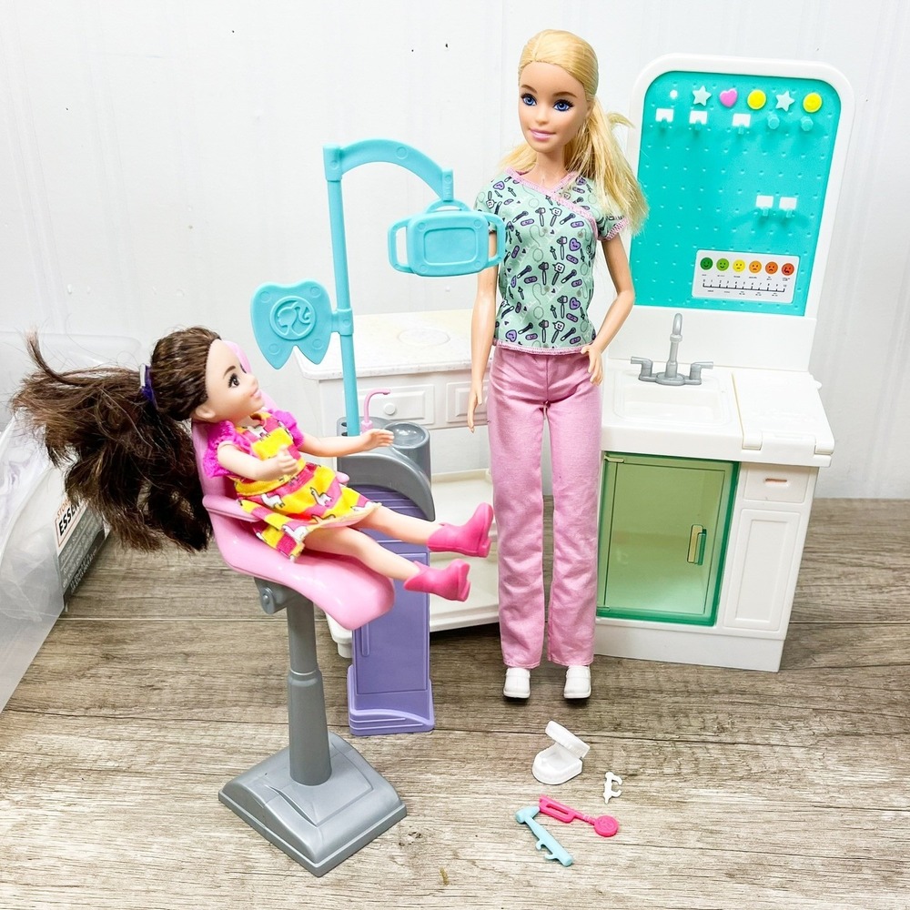Barbie Dentist Careers Playset with Doll Patient Chair and Accessories